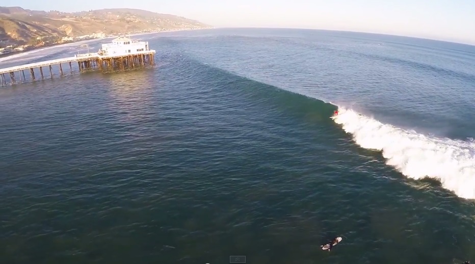 Drone Footage of Allen Sarlo Shooting the Pier at Malibu, CA