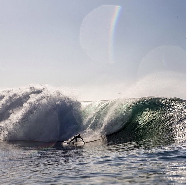 RVCA grom Tyler Gunter charging the Wedge