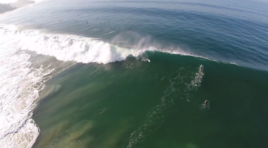 Drone Video: Reef Mcintosh at Zuma Beach in Malibu, California August 27, 2014